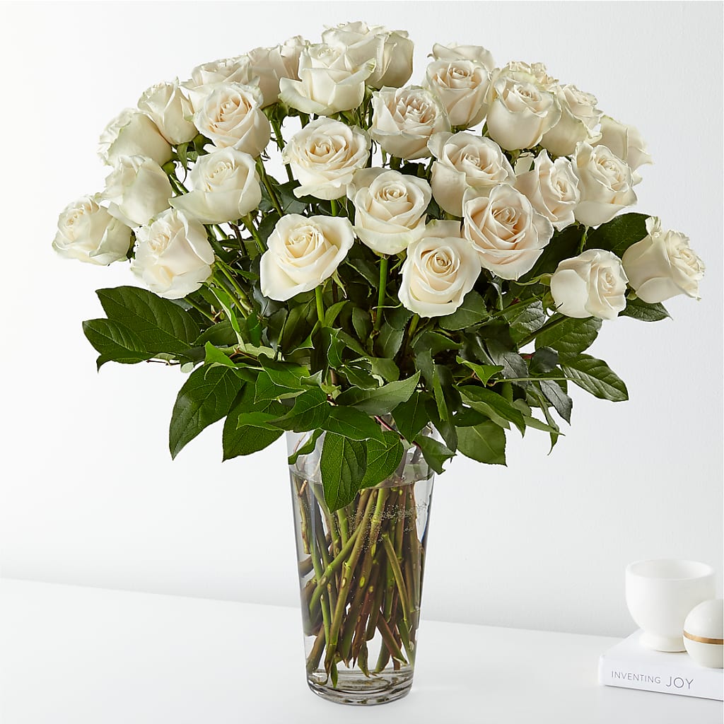 Long Stem White Rose Bouquet – Mulberry Florist And Gift Shop, Elizabethtown KY