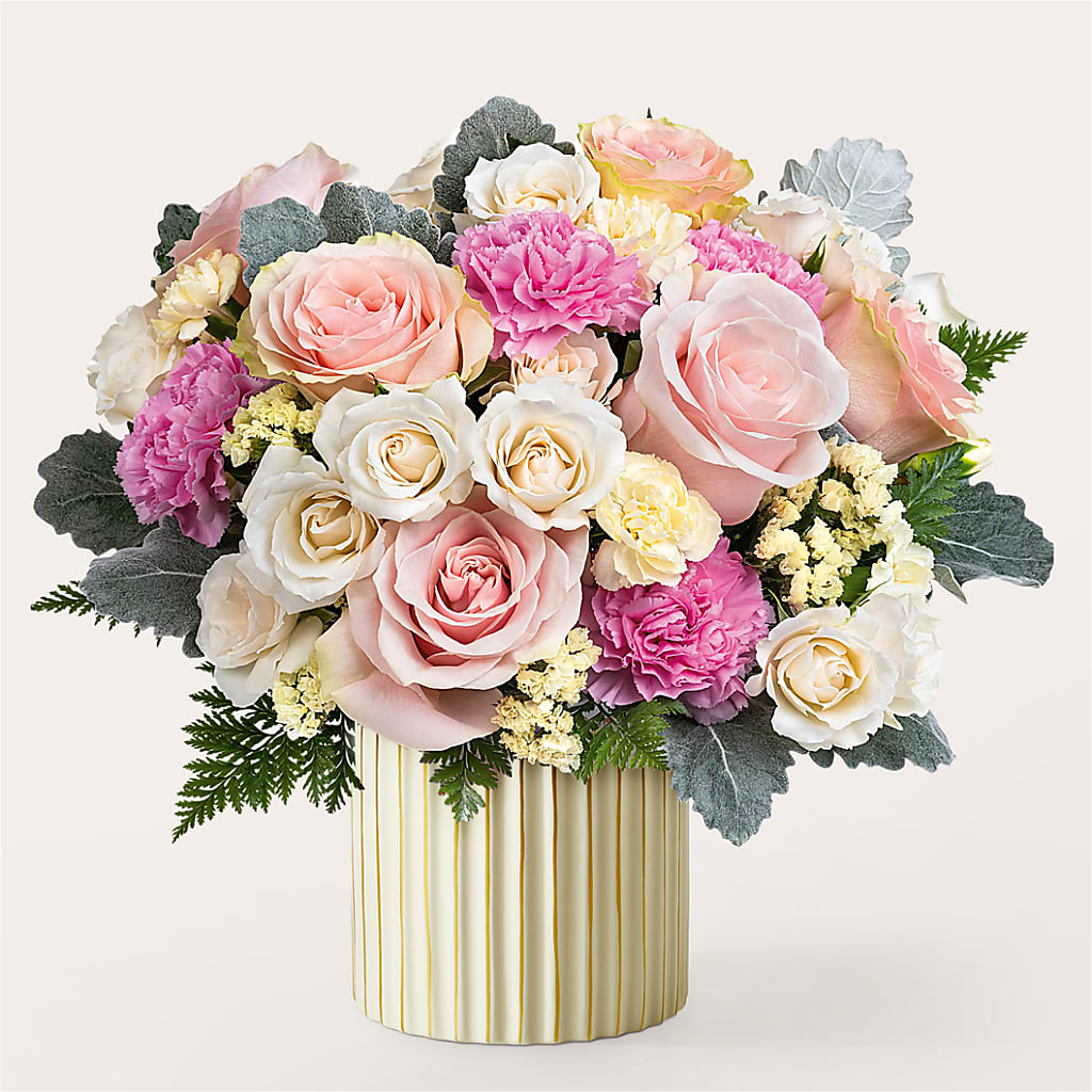 Blissful Moments Bouquet with Ivory Vase – Mulberry Florist And Gift Shop, Elizabethtown KY