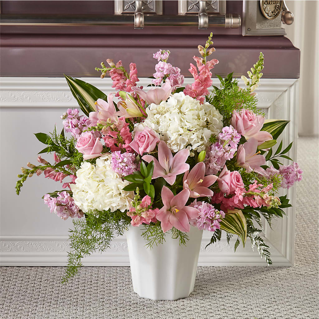 Simply Serene Floor Basket – Mulberry Florist And Gift Shop, Elizabethtown KY