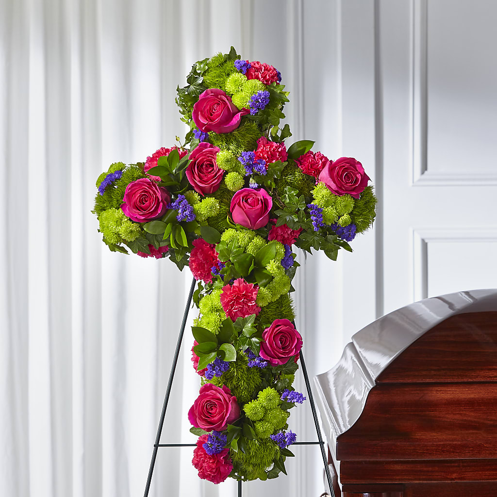 Tribute Rose Floral Cross – Mulberry Florist And Gift Shop, Elizabethtown KY
