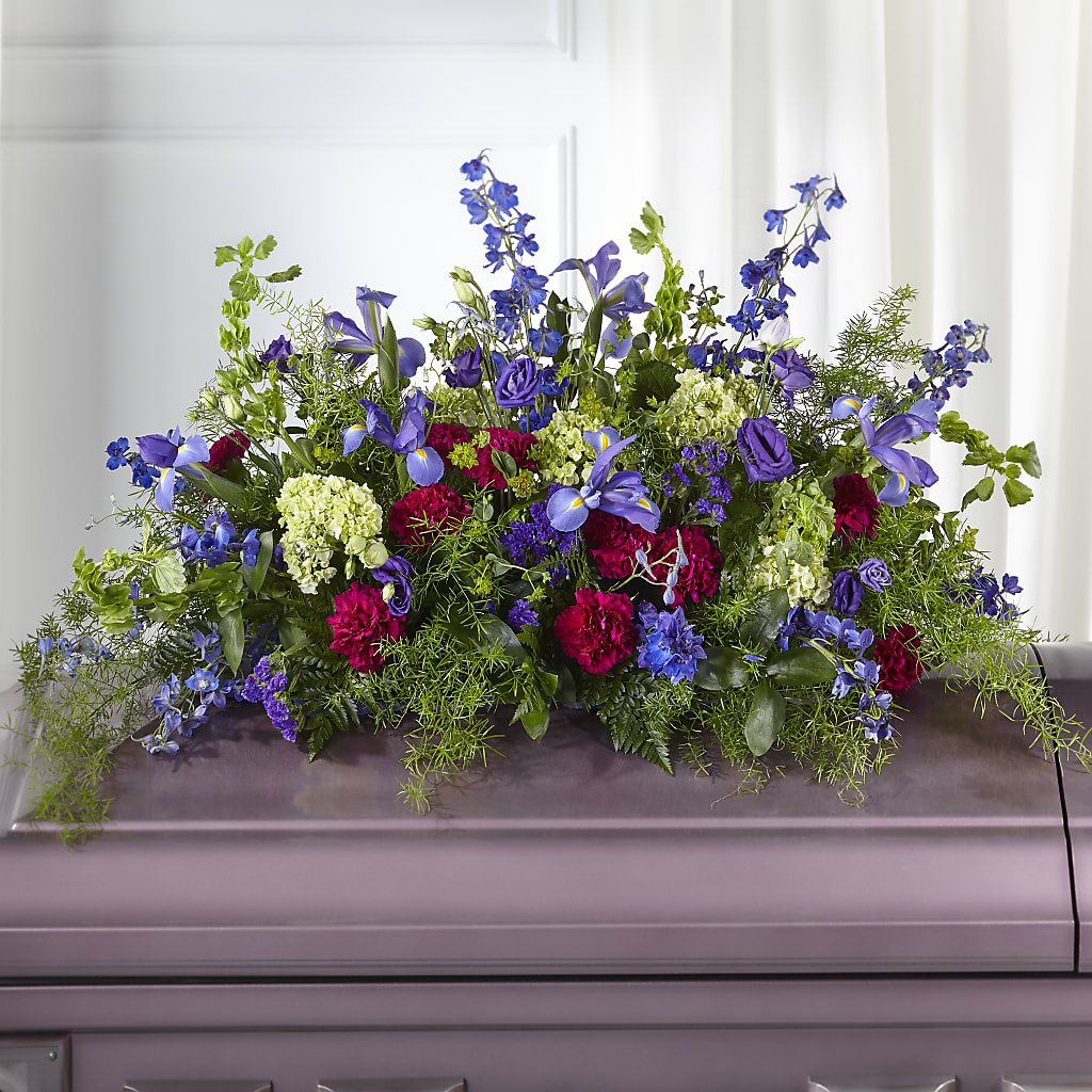 Always Treasured Casket Spray – Mulberry Florist And Gift Shop, Elizabethtown KY