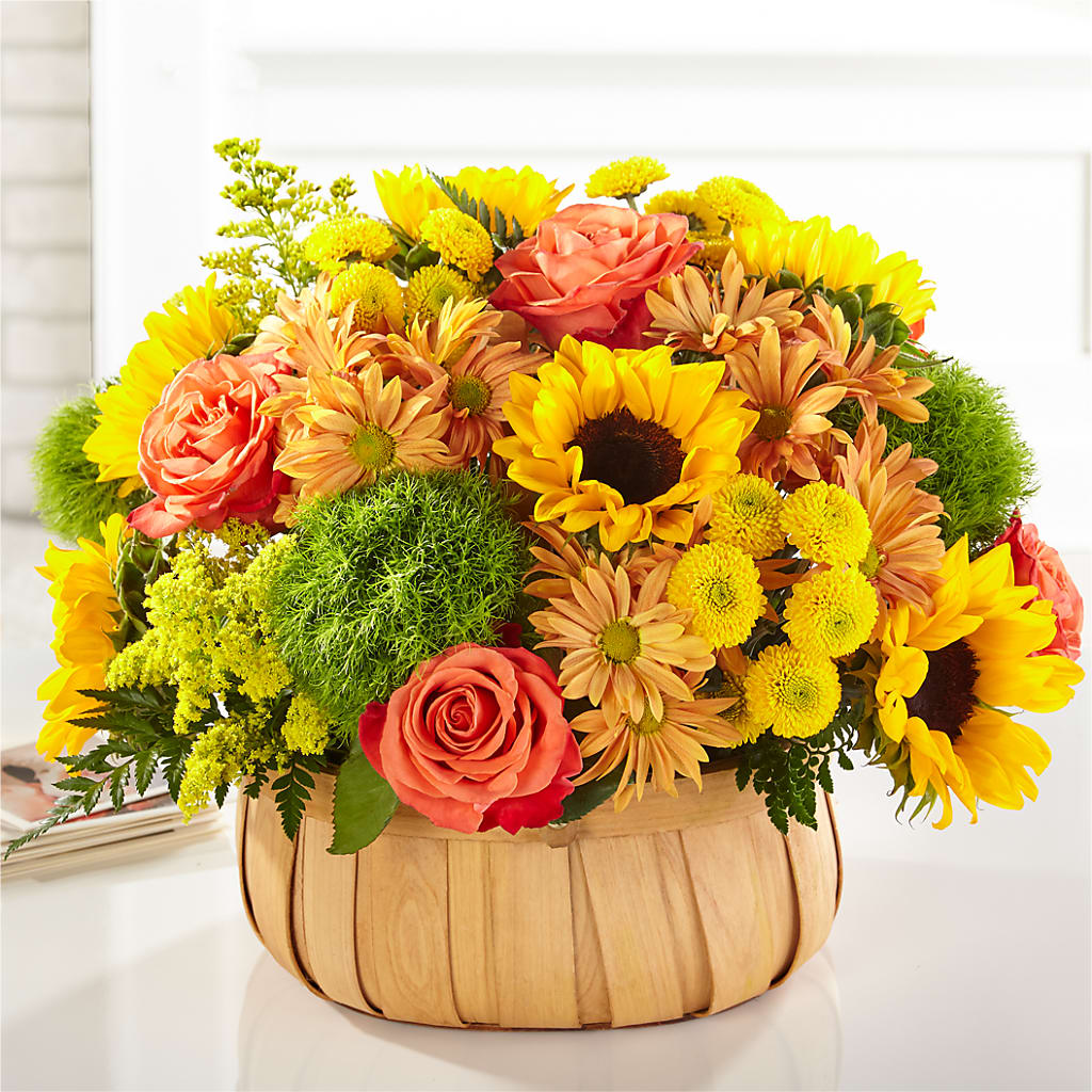 Harvest Sunflower Basket – Mulberry Florist And Gift Shop, Elizabethtown KY