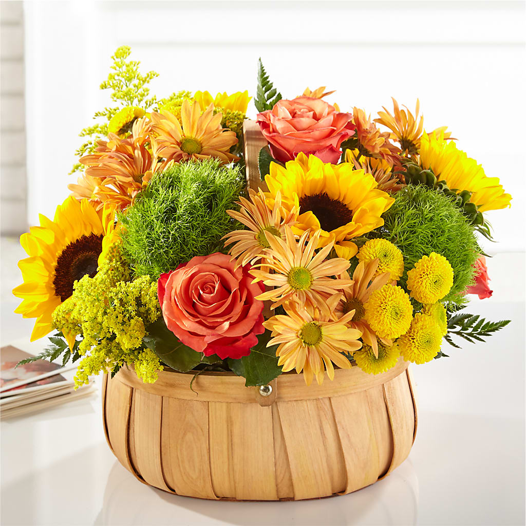 Harvest Sunflower Basket – Mulberry Florist And Gift Shop, Elizabethtown KY