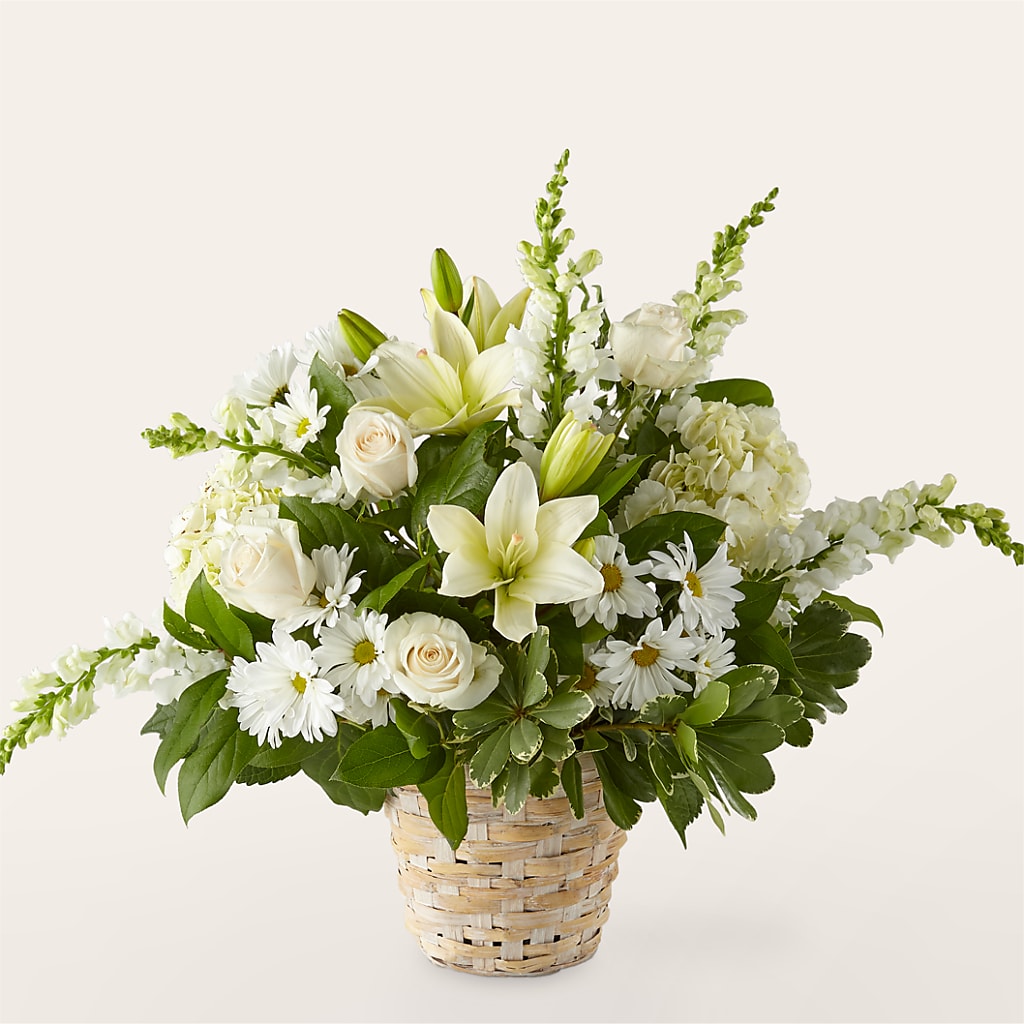 Ivory Elegance Floral Basket – Mulberry Florist And Gift Shop, Elizabethtown KY