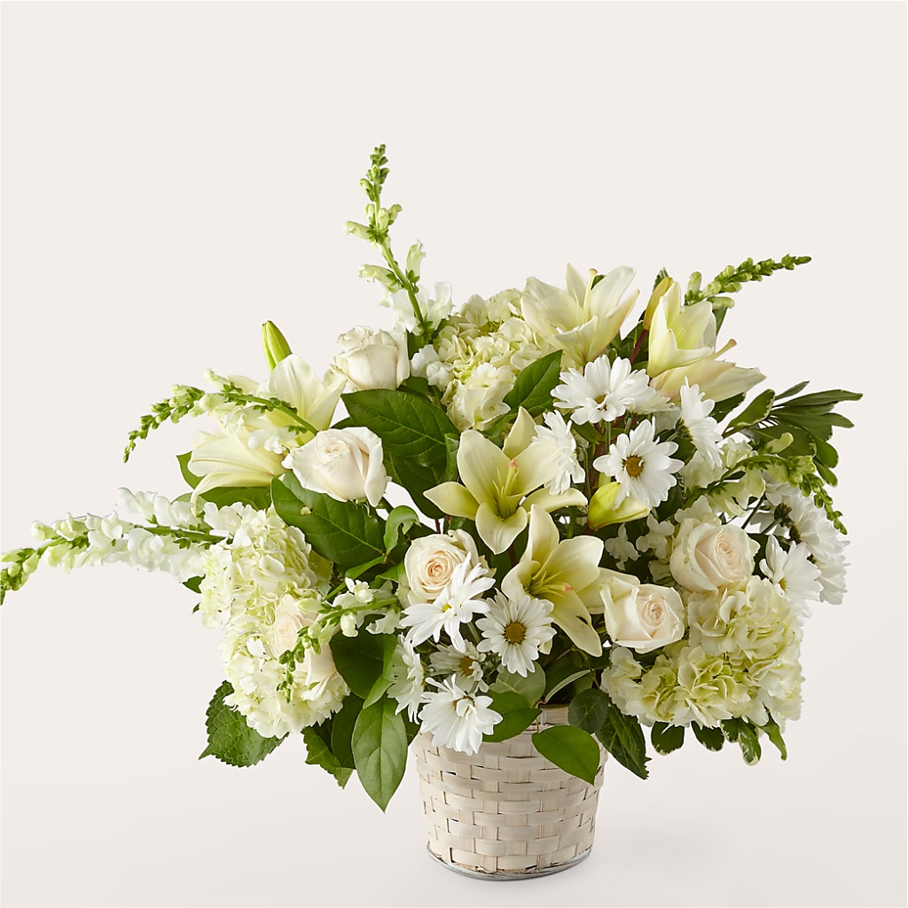 Ivory Elegance Floral Basket – Mulberry Florist And Gift Shop, Elizabethtown KY