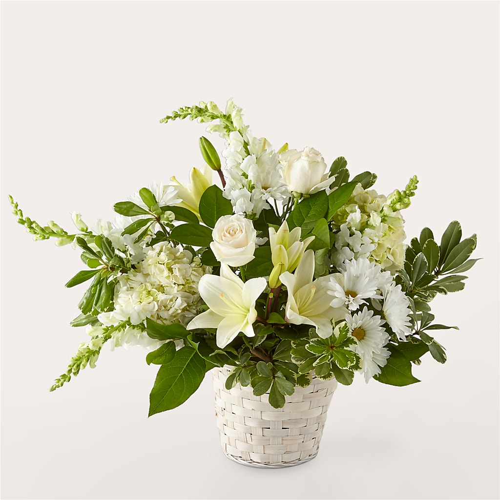 Ivory Elegance Floral Basket – Mulberry Florist And Gift Shop, Elizabethtown KY