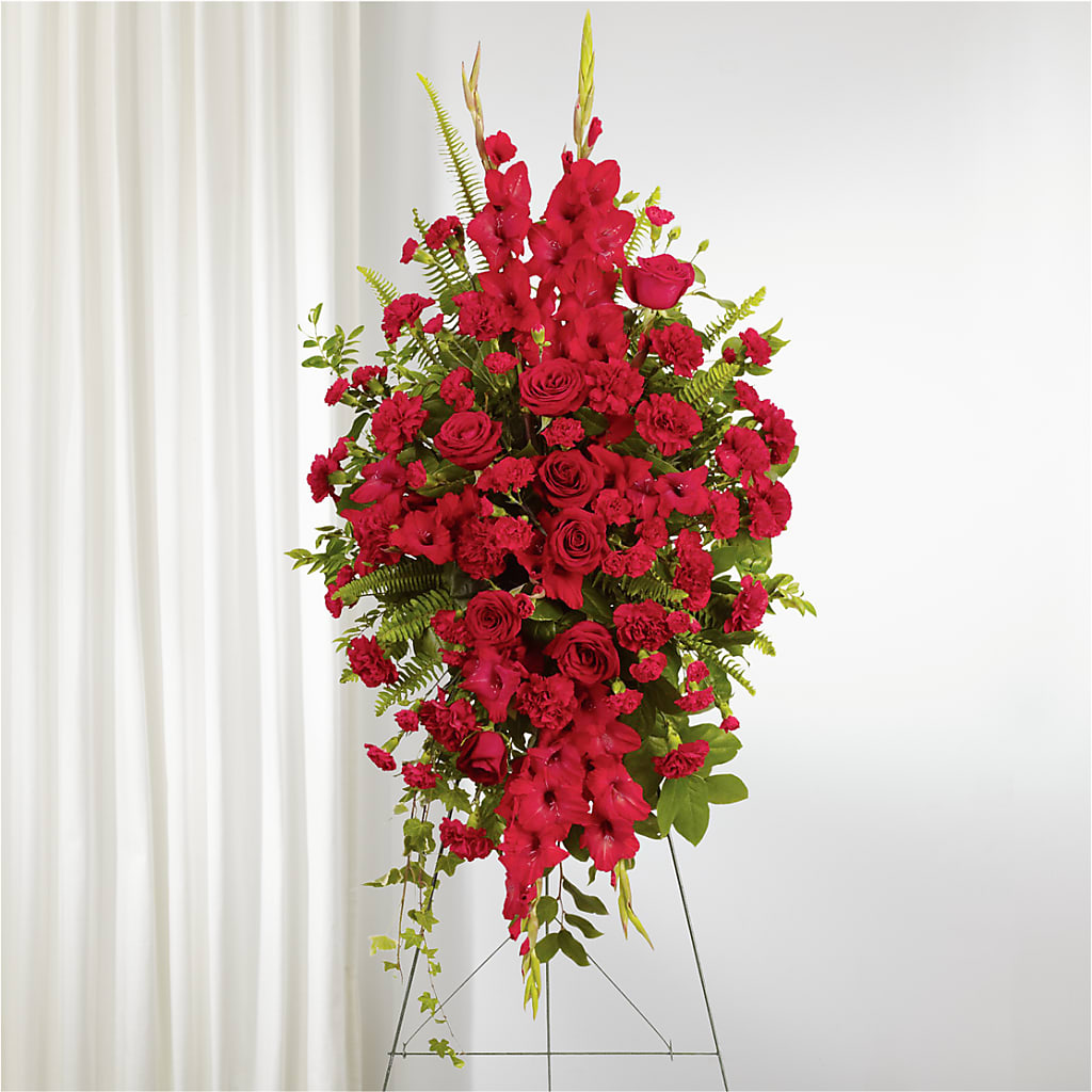 From the Heart Standing Spray – Mulberry Florist And Gift Shop, Elizabethtown KY