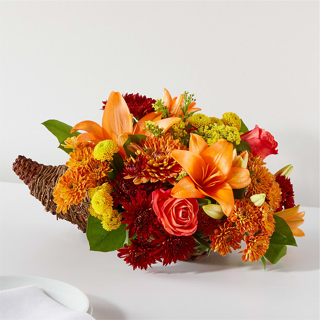 Bouquet of Blessings Cornucopia – Mulberry Florist And Gift Shop, Elizabethtown KY