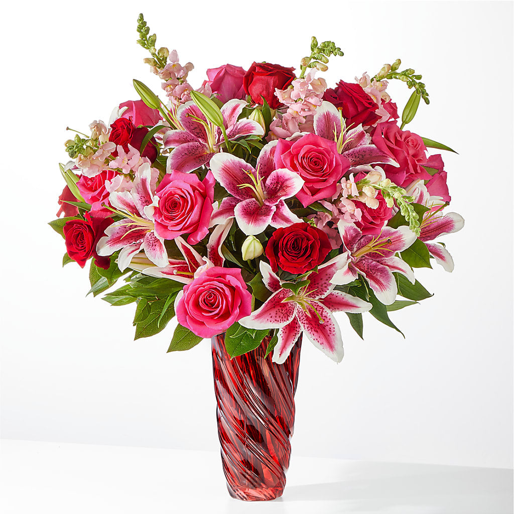 Always You Bouquet with Luxe Swirl Vase – Mulberry Florist And Gift Shop, Elizabethtown KY