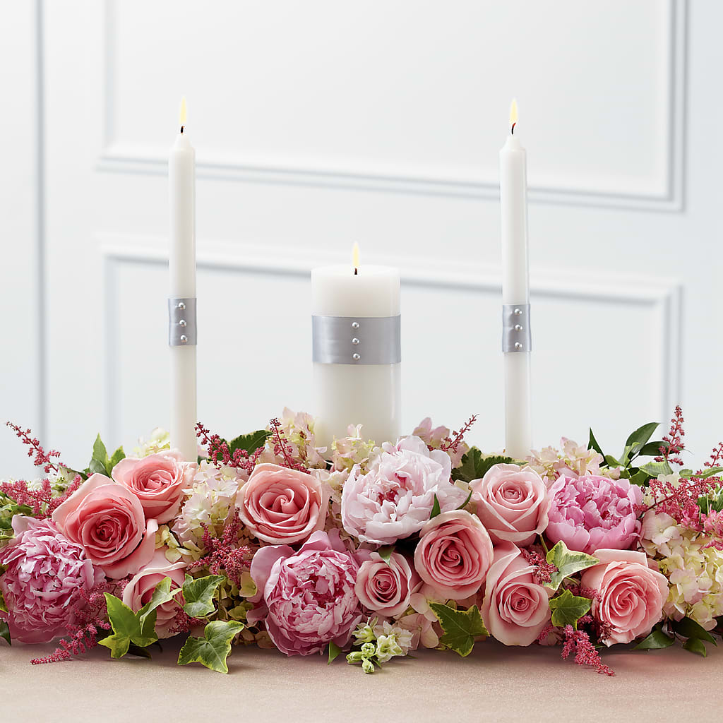 Worldwide Romance Unity Candle Arrangement – Mulberry Florist And Gift Shop, Elizabethtown KY