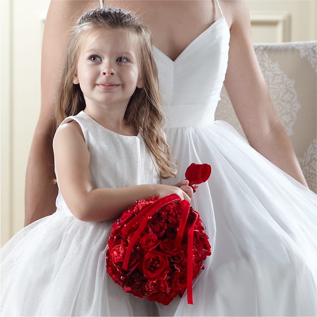 Pure at Heart Flower Girl Arrangement – Mulberry Florist And Gift Shop, Elizabethtown KY