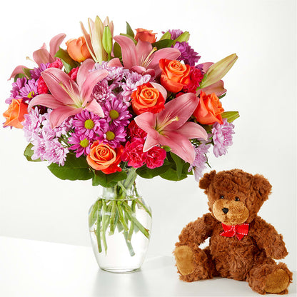 One and Only Bouquet and Bear Bundle –  Mulberry Florist And Gift Shop, Elizabethtown KY