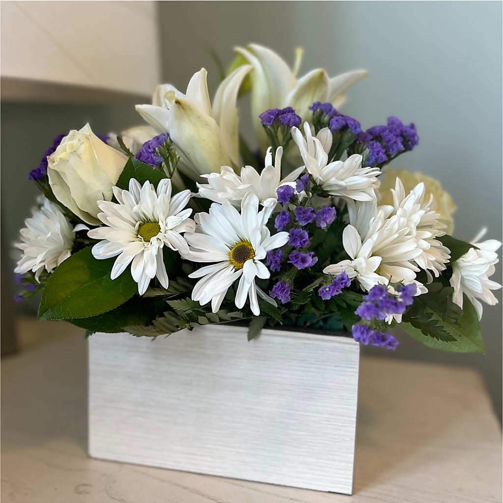 Beyond Blue Box Bouquet –  Mulberry Florist And Gift Shop, Elizabethtown KY