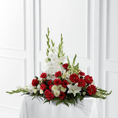Crimson & White Arrangement –  Mulberry Florist And Gift Shop, Elizabethtown KY