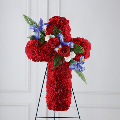 Faithful Hero Floral Cross –  Mulberry Florist And Gift Shop, Elizabethtown KY