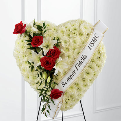 Heartfelt Hero Standing Heart –  Mulberry Florist And Gift Shop, Elizabethtown KY