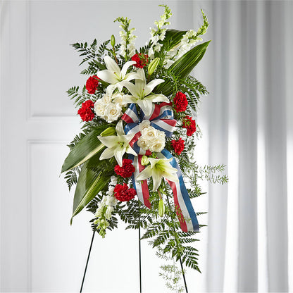 Stars of Life Standing Spray –  Mulberry Florist And Gift Shop, Elizabethtown KY