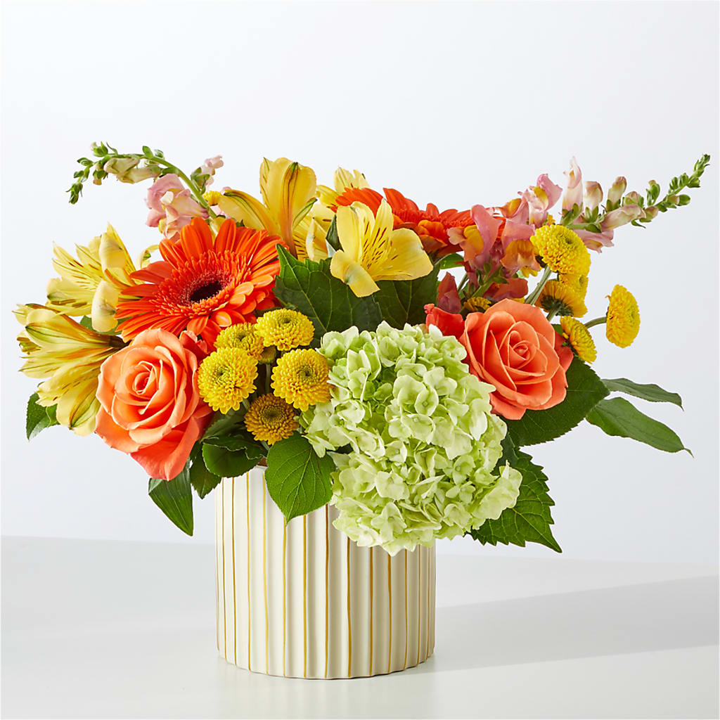 Autumn Sunshine Bouquet with Ivory Vase –  Mulberry Florist And Gift Shop, Elizabethtown KY