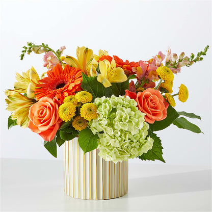 Autumn Sunshine Bouquet with Ivory Vase –  Mulberry Florist And Gift Shop, Elizabethtown KY