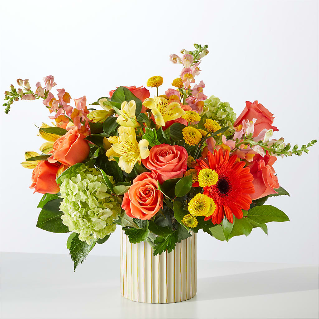 Autumn Sunshine Bouquet with Ivory Vase –  Mulberry Florist And Gift Shop, Elizabethtown KY