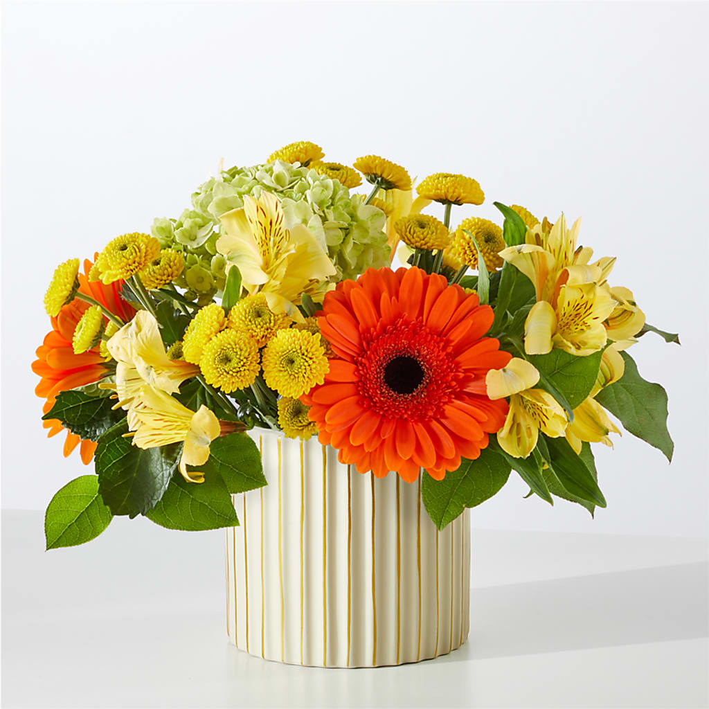 Autumn Sunshine Bouquet with Ivory Vase –  Mulberry Florist And Gift Shop, Elizabethtown KY