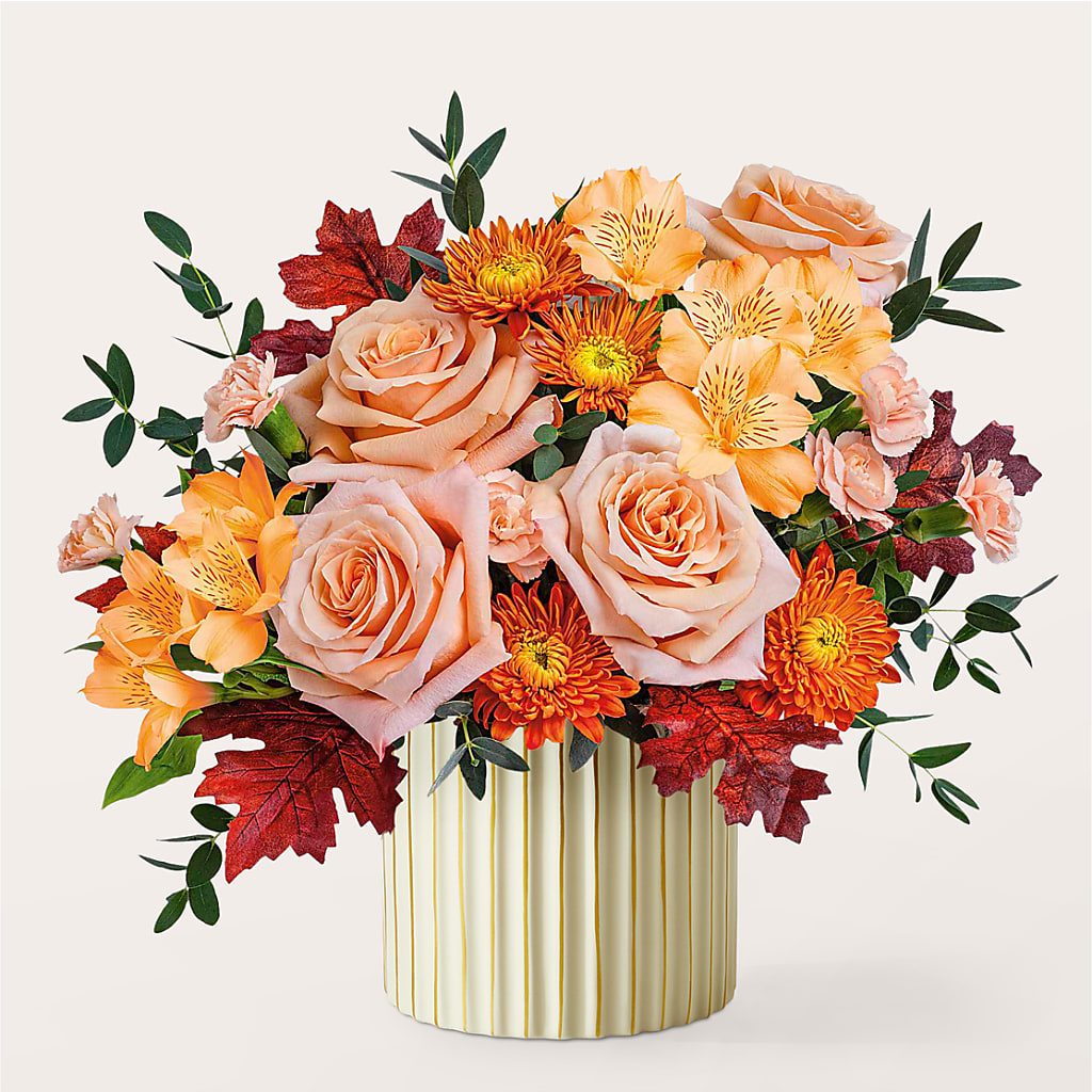 Spiced Latte Bouquet with Ivory Vase –  Mulberry Florist And Gift Shop, Elizabethtown KY