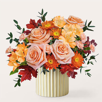Spiced Latte Bouquet with Ivory Vase –  Mulberry Florist And Gift Shop, Elizabethtown KY