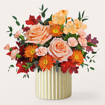 Spiced Latte Bouquet with Ivory Vase –  Mulberry Florist And Gift Shop, Elizabethtown KY