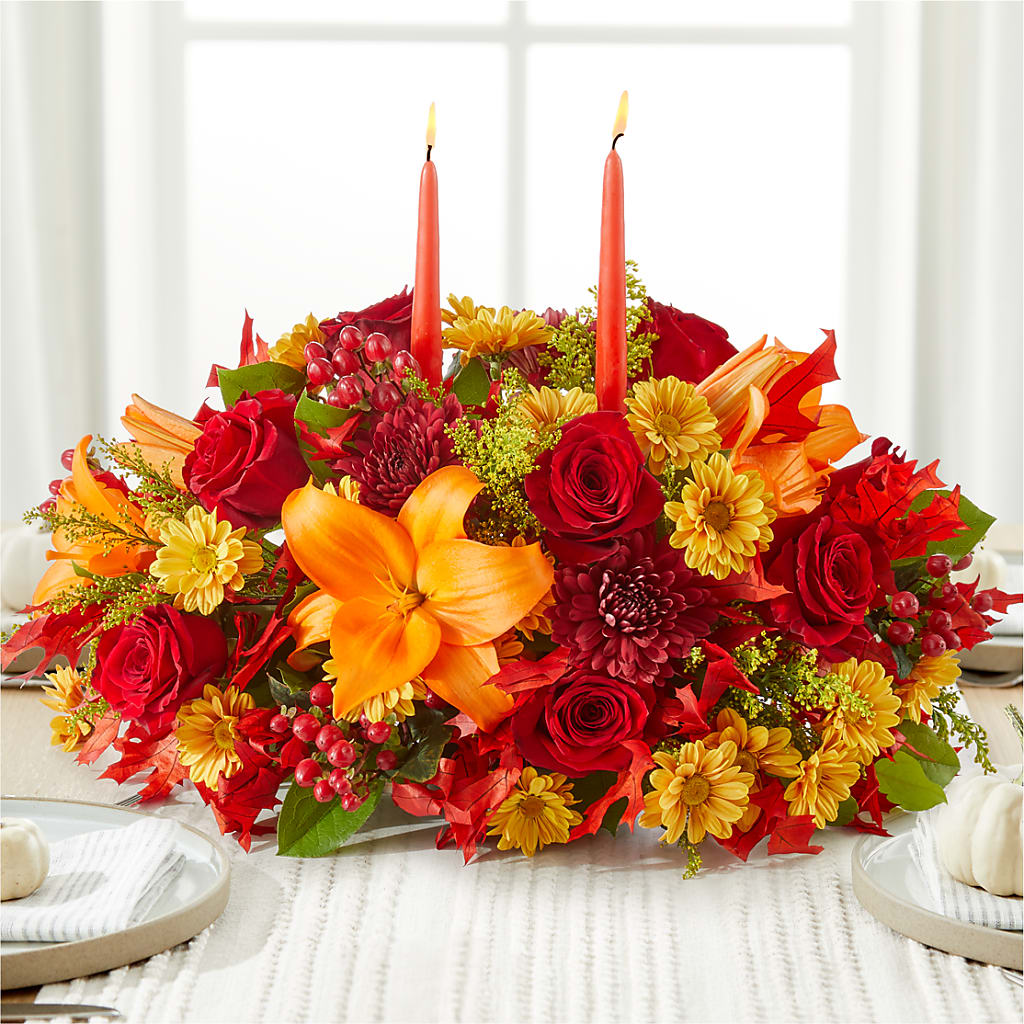 Autumn's Embrace Centerpiece –  Mulberry Florist And Gift Shop, Elizabethtown KY