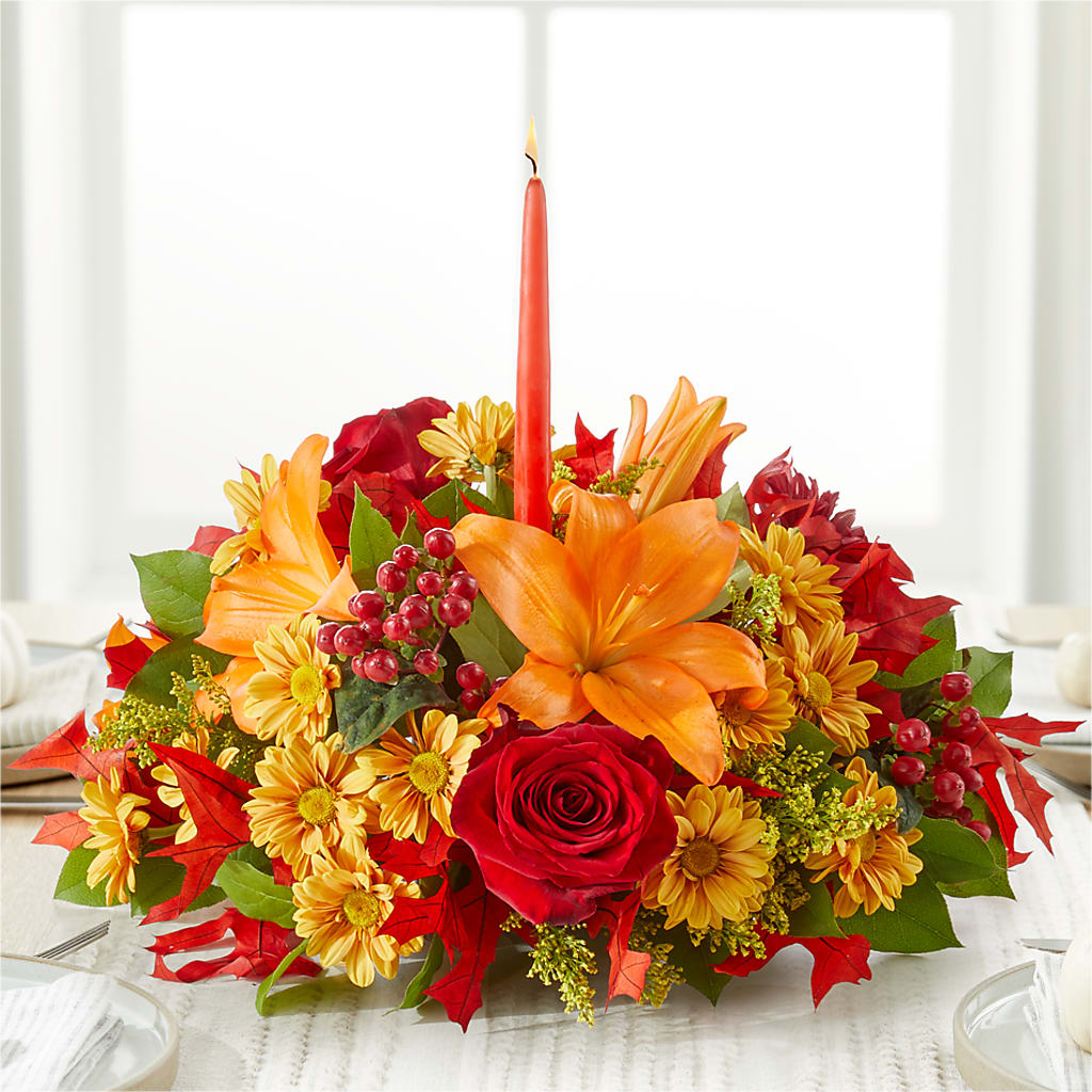 Autumn's Embrace Centerpiece –  Mulberry Florist And Gift Shop, Elizabethtown KY
