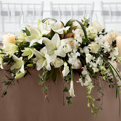White Linen Arrangement –  Mulberry Florist And Gift Shop, Elizabethtown KY