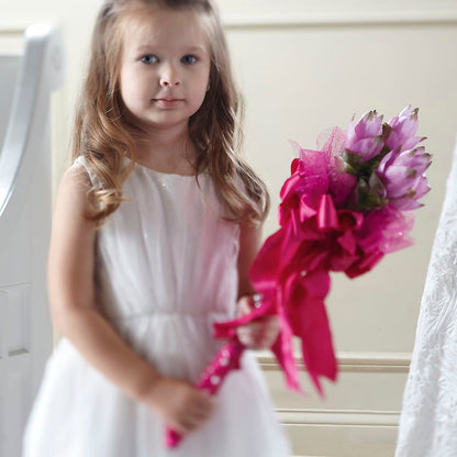 Sparkle Pink Flower Girl Bouquet –  Mulberry Florist And Gift Shop, Elizabethtown KY